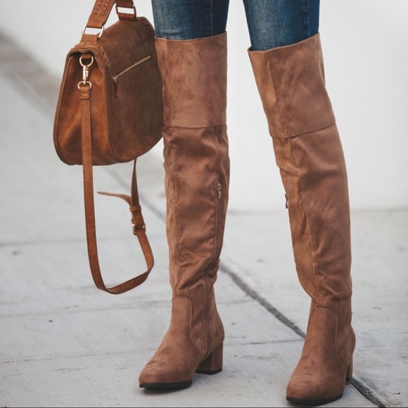 CLEARANCE-FIRM‼️Faux Suede Over Knee Boot - Picture 5 of 8